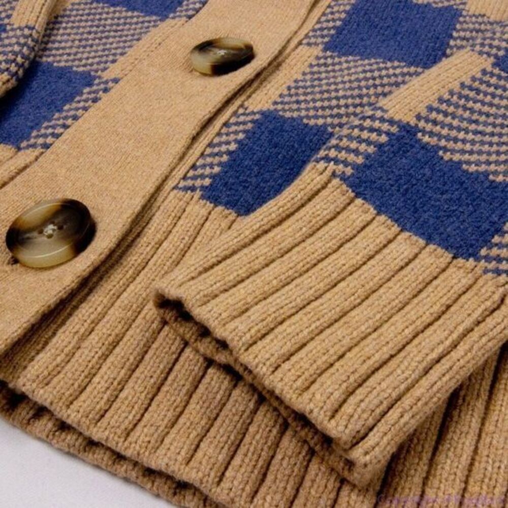NWT‎ Madewell Bayberry Cardigan Sweater in Buffalo Check, S, Kim Kardashi… - Picture 6 of 16